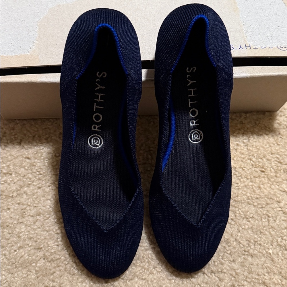 Rothy's Navy Solid Round Toe Flats - image 2